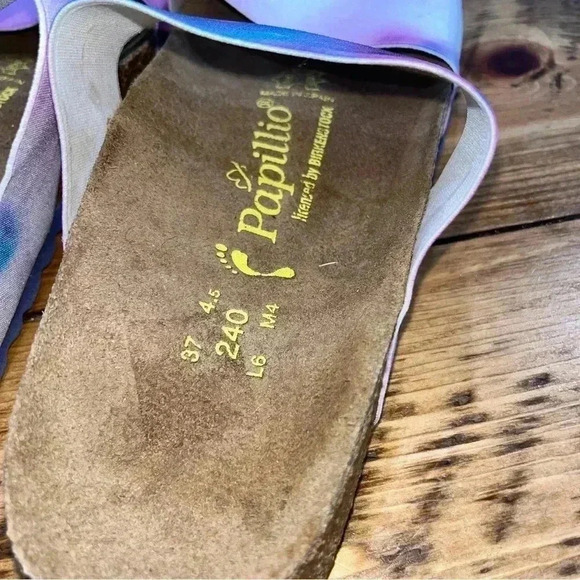 Birkenstock Papillio Curaco Tie Dye Elastic Slip on Sandals in EUC - Picture 9 of 9